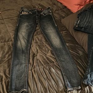 Women’s rock revival straight cut jeans